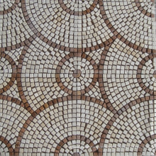 Halbes runder Muster Marmor Mosaik (HSM136)
